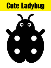 Cute Ladybug Silhouette for Kids’ Insect Crafts