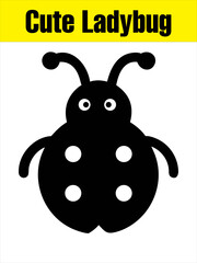 Cute Ladybug Silhouette for Kids’ Insect Crafts