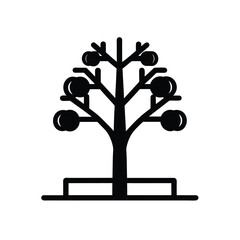 Weight Tree Rack Storage Organizer Silhouette Vector Art Illustration