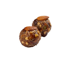 Dry Fruit Laddu Indian Sweet on a Transparent Background - Indian Mithai PNG