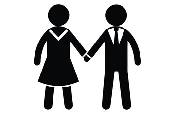 man and woman with heart