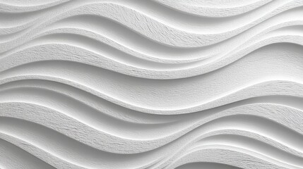 Obraz premium Smooth white waves forming minimalist abstract background, representing contemporary design with fluid, elegant lines and versatile visual appeal
