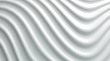 Obraz premium Gentle white waves cascading smoothly, embodying minimalist aesthetics and serene visual tranquility with contemporary design sensibility