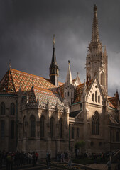 View of the iconic Matthias Church in Buda Castle, Budapest, Hungary
