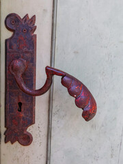 Old, doorknob, metal, oddly shaped