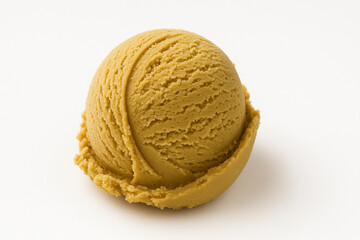 High-Resolution Scoop of Dry Fruit-Flavored Ice Cream on White Background – Realistic Texture, Perfect for Dessert, Food, and Recipe Designs