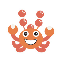 Cute Clown Crab Waving In Ocean