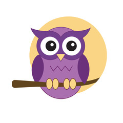 Cute Owl Perched Quietly On Branch