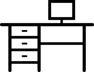 Desk Office Icon vector Art & Illustration