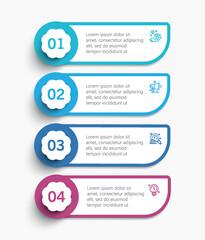 Vector infographic template with 4 options or steps