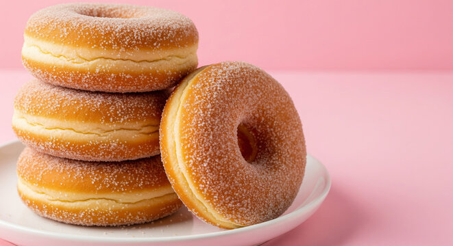 sugar donut, possibly a traditional type like a "Graffa"