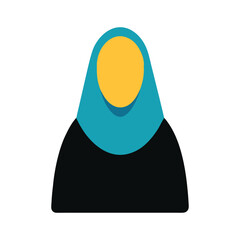jilbab vector art illustration