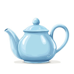 Modern Teapot Kitchen Utensil Icon in Vector Illustration for Culinary Designs