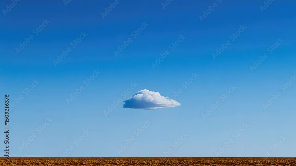 Poster a single cloud floats above a field, offering a glimpse of serenity