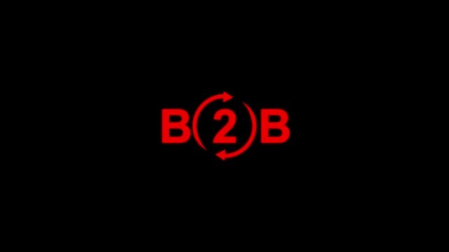 Business, Technology, Internet and network concept animation. B2B Business company commerce technology marketing concept with refresh or recyle icon.Business, Technology, Internet and network concept.