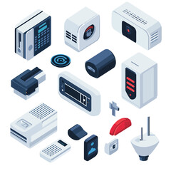 Professional Technology Security System Vector Illustration for Cybersecurity Concepts