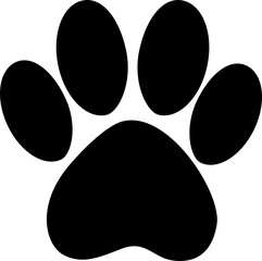 black cat paw print