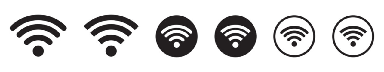 Wi-fi icon, wi-fi sign in circle.