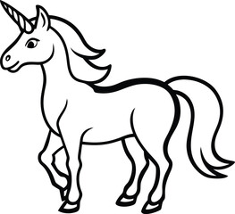 unicorn silhouette vector