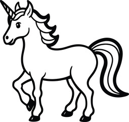 Fototapeta premium unicorn silhouette vector
