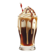 Ice Cream Float With Cola Ultra Real  isolated on a transparent background