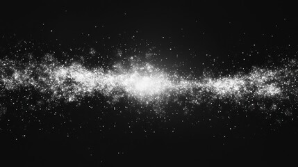Obraz premium Monochrome image of a galaxy, showing stars and cosmic dust.