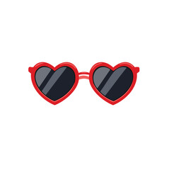 Red heart shaped sunglasses summer fashion accessory