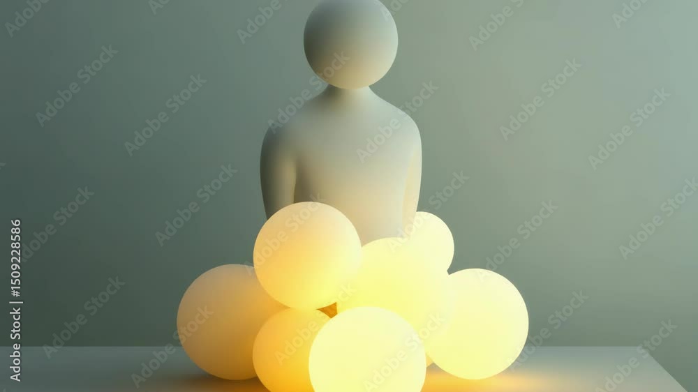 Poster a collection of white balls placed on the surface of a table, awaiting use or attention