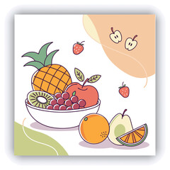 Young Asian woman coming home from grocery shopping, taking out fresh fruits and vegetables from a reusable shopping bag on the kitchen counter. She is taking photos of the fresh produces with smartph