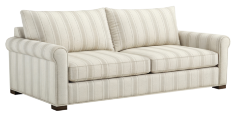 Stylish linen loveseat sofa with soft cushions offers comfort and elegance for any living space