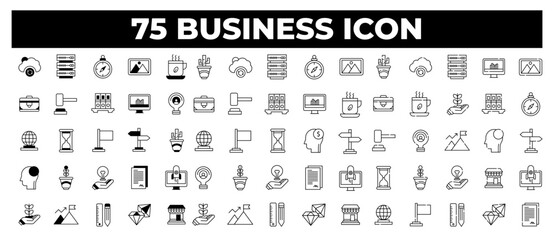 Set of Marketing and Business icons  Vector Illustration