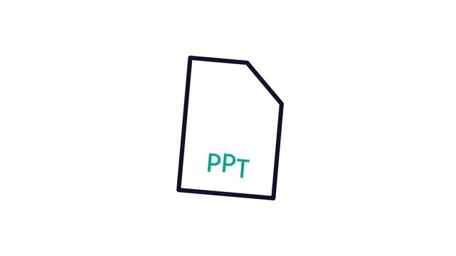 ppt document icon ui animation on transparent