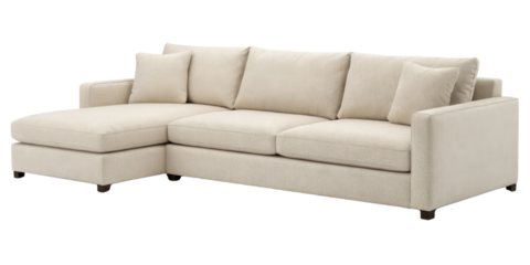 Cozy linen sectional sofa offers comfort and style for any living space