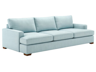 Obraz premium Stylish linen sectional sofa offers comfort and elegance for any living space