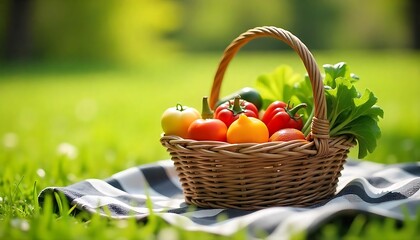 Wicker Basket of Fresh Vegetables

Colorful Veggies in Rustic Basket

Sunlit Kitchen Vegetable Basket

Fresh Vegetables on Rustic Table

Rustic Basket with Colorful Veggies