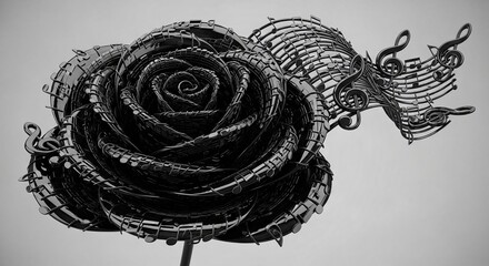 black  roses and white background