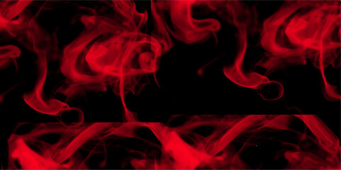 Abstract Red smoke on black background. Red smoke on black background, smoke background, red ink background. Multicolor abstract portrait of young woman on subject of creativity, imagination.