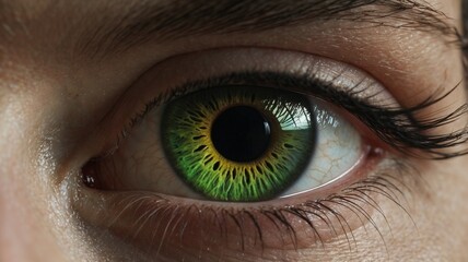 close up of female eye