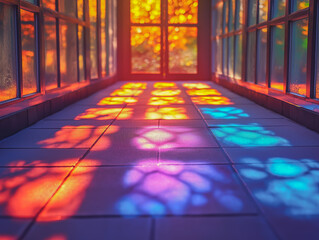 鮮やかなプリズムやステンドグラスの光