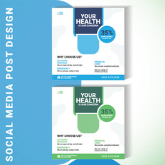 Editable Medical Social Media Post Template | Clinic & Healthcare Instagram Design (AI)