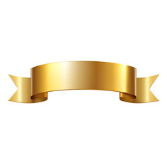 gold ribbon banner