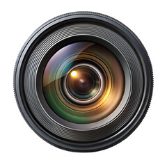 camera lens on white background