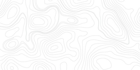 Topographic white and gery wavey contour line style map white background.

