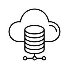 Stylized Data Cloud Storage Icon