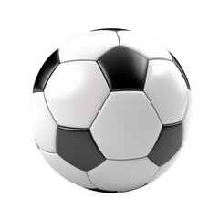 Fototapeta premium Classic black and white soccer ball isolated on transparent background