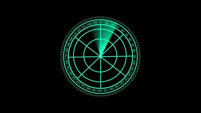 World international news background animation. Digital world news background animation, radar scanning animation for military and surveillance interface. Futuristic radar screen video motion with brig