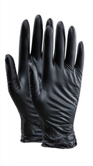 Close-up of Man's Black Leather Driving Gloves, Detailed Texture, Focus on Craftsmanship, Automotive Accessory, Fashion Detail, Elegant Design.