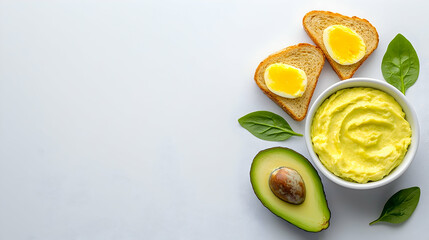 Creamy Avocado Toast with Egg and Spinach
