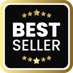 Naklejka premium Gold-Tinted Label for Best Selling Item
