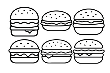 burger item icon illustration 